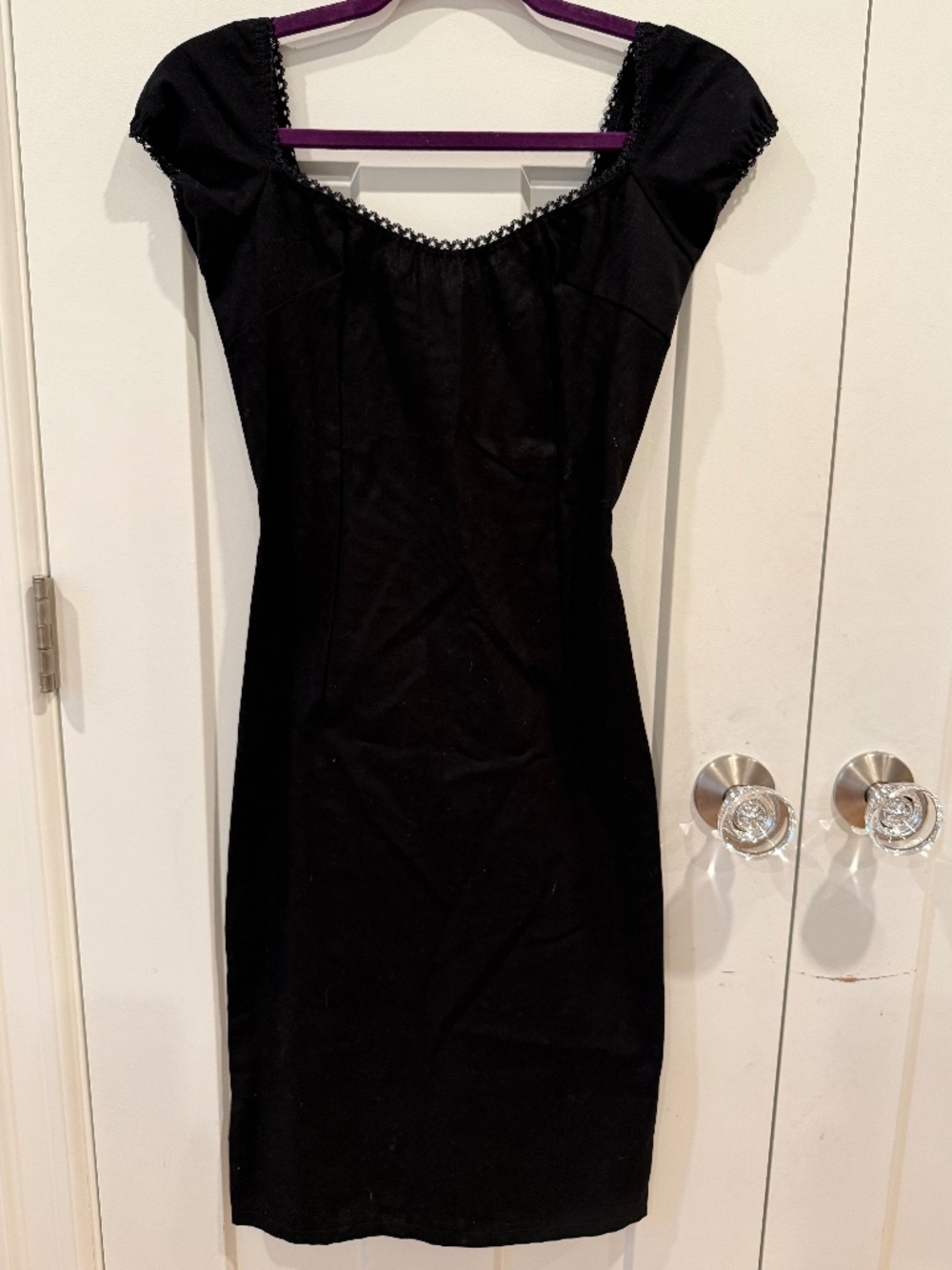 Switchblade Stiletto rockabilly black wiggle dress, small